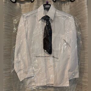 Platinum Boys White Shirt and Tie